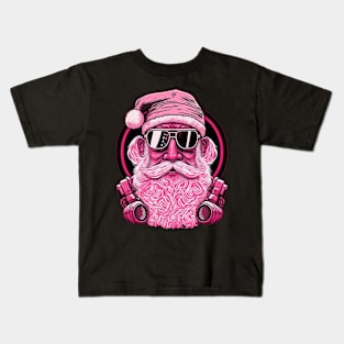 Retro Vintage Pink Santa Claus Kids T-Shirt